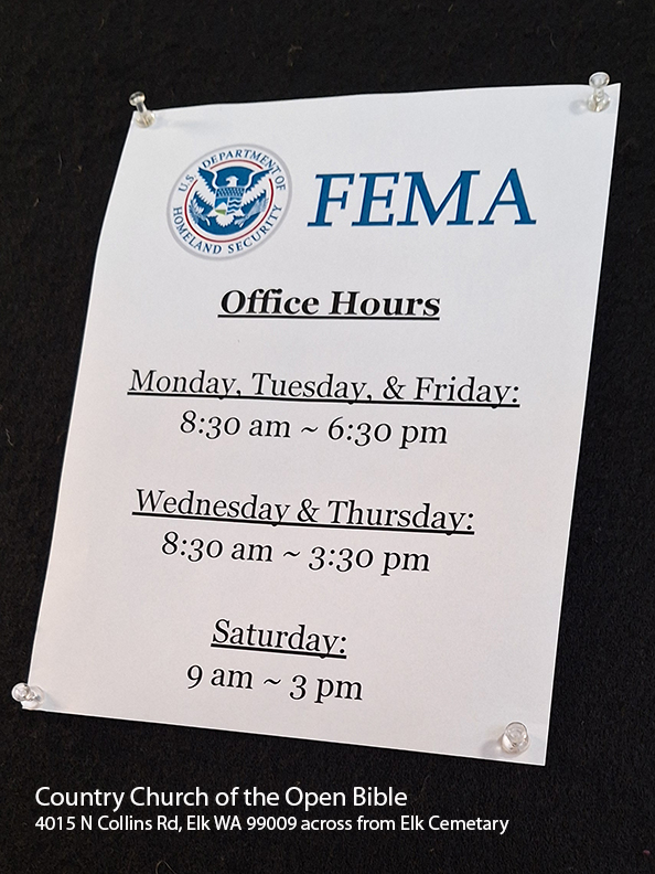 FEMA hours at CCOB