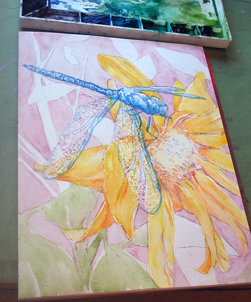 Dragonfly Sunflower 11