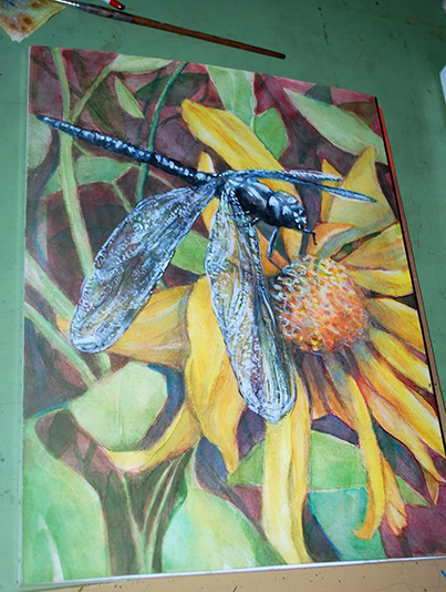 Dragonfly Sunflower 25
